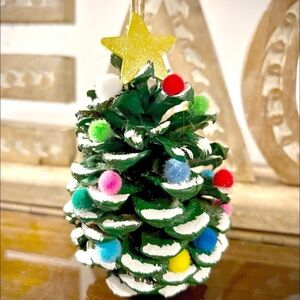 Colorful Pinecone Christmas Ornament
